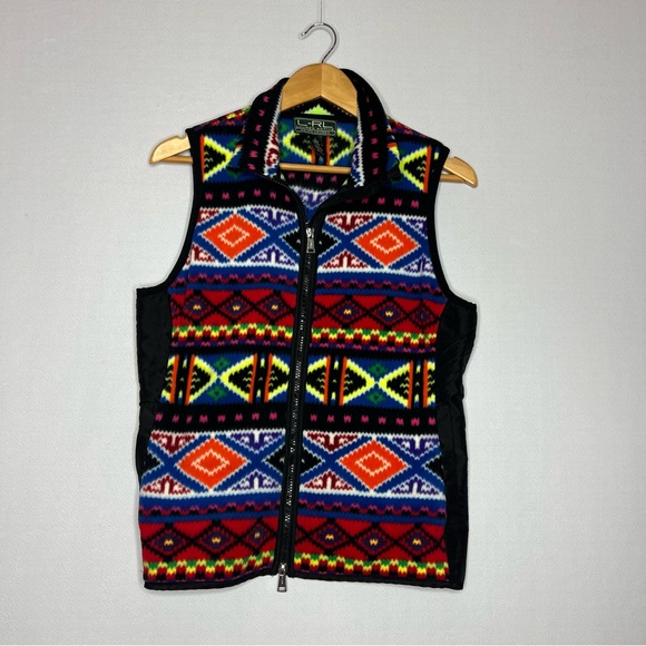 Lauren Ralph Lauren Jackets & Blazers - Lauren Ralph Lauren Active Aztec Mulitcolor Zip Fleece Vest Size L